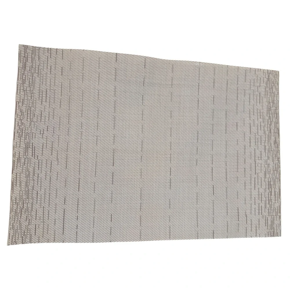 Set of 6 Placemats Textured Woven Neutral PVC Easy Clean Dining Table Kitchen‎